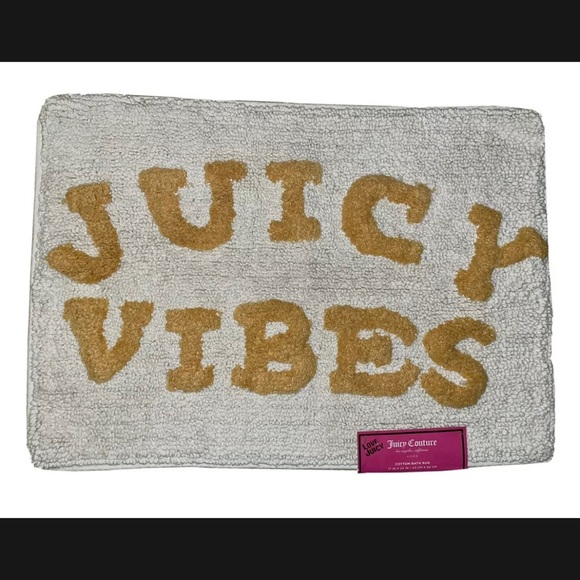 🎉HP🎉NEW Juicy Couture Home “Juicy Vibes” Bath Rug 17” X 24” 100% Cotton 💛 - Picture 2 of 8